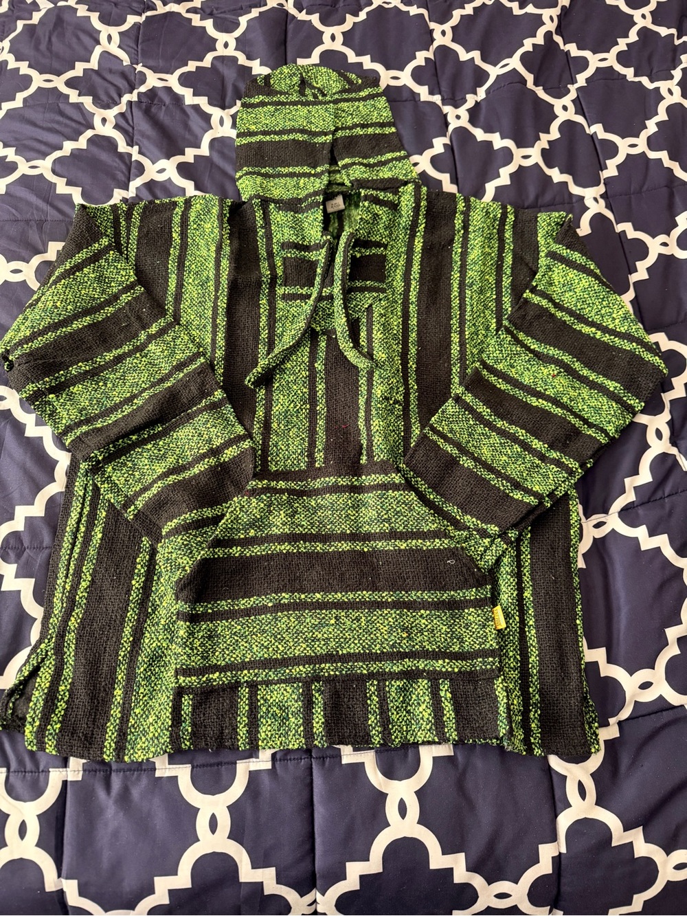 Green & Black Molina Baja Hoodie Pullover